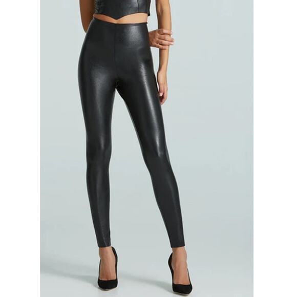 Commando Faux Leather High Rise Leggings Size Small Black - Picture 1 of 9